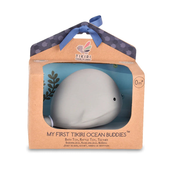 Tikiri | Bath Toy, Rattle and Teeter | Gift Box - Whale