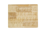 Qtoys wooden capital letter tracing board