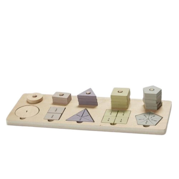 Astrup: Wooden Educations Shapes and Fractions Games Set
