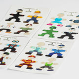 Flockmen set of 16 character personalisation stickers