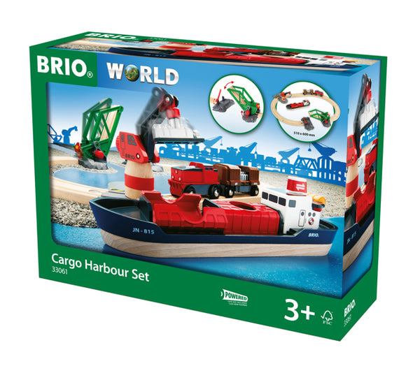 Brio Cargo Harbour Railway Set - 16 Pieces