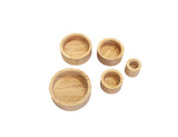 Qtoys natural wooden stacking bowls