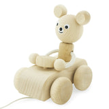 Miva Vacov Wooden Pull Along Toy - Bear in Car