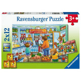 Ravensburger Puzzle - 2 x 12pc - Let's go Shopping